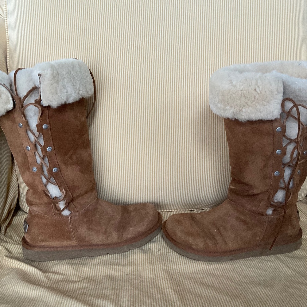 UGG Chestnut lace up tall boots